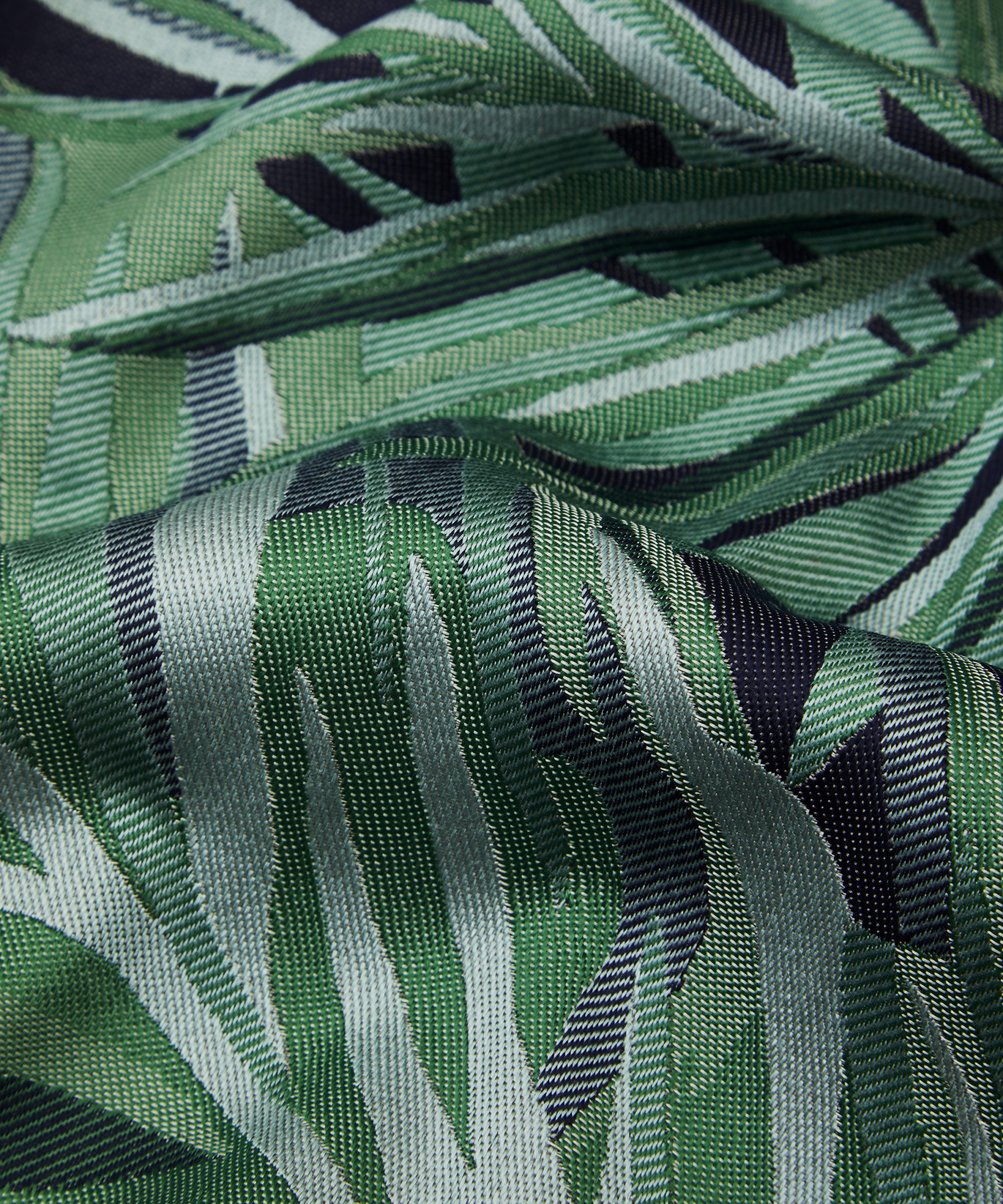 Chile Palm Lovell Jacquard in Jade - Outdoor | Liberty Fabrics